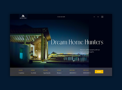 Dream Home Hunters | Real Estate | Web site figma real estate ui ux web design web site