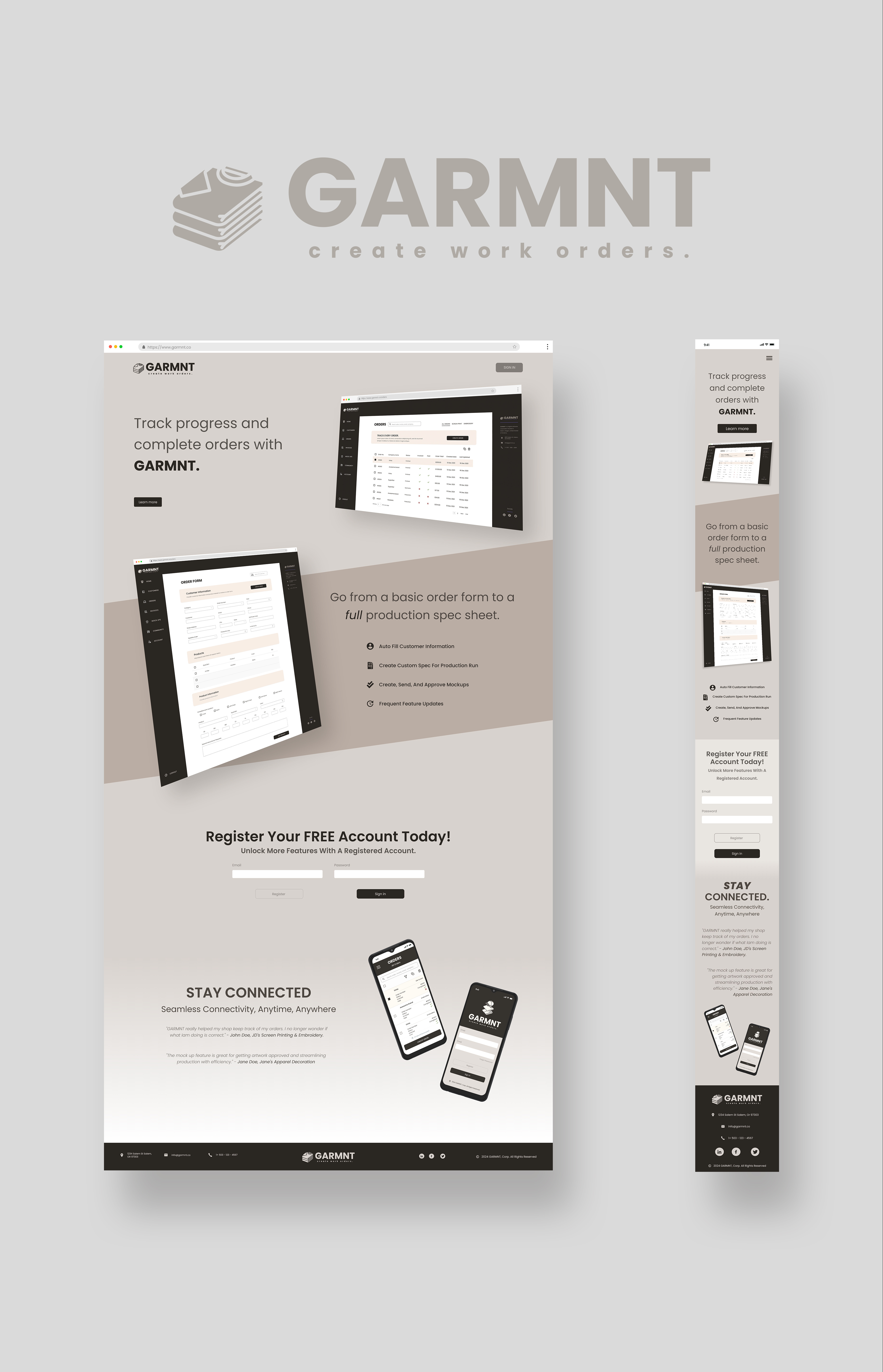 GARMNT-LANDING PAGE adobe illustrator adobe photoshop adobe xd branding graphic design saas web design web developer web ui web ux