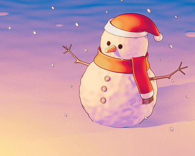 Snowman ☃️ 3d art 3d artist blender3d book illustration calendar design children illustration christmas december illustration snowman