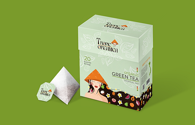 Logo, branding and packaging design for fruit tea from Vietnam. adobe illustrator branding graphic design illustration logo logo design package packing tea vector