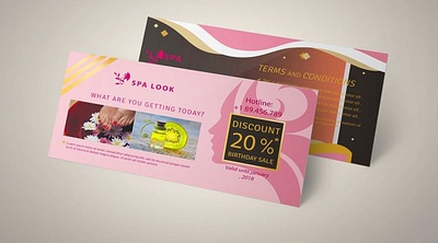 Spa Lounge Gift Voucher Template branding graphic design graphic folk graphicfolks