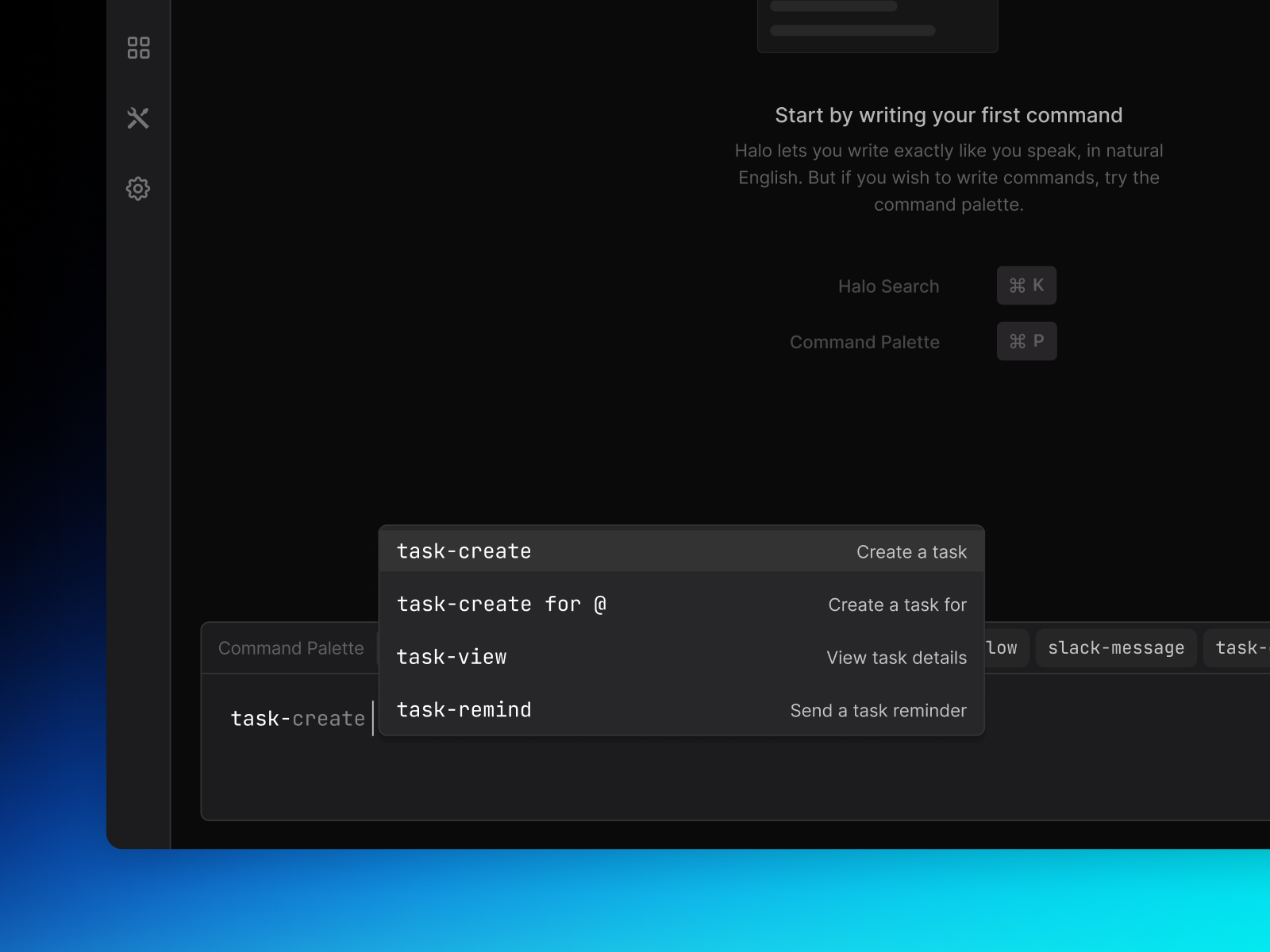 Command Autofill Suggestions artificial intelligence autofill components dark mode input suggestions product design saas app ui ux design visual design