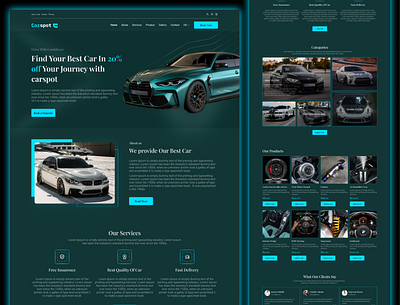 Website Design : Carspot figma interaction design uiux web design