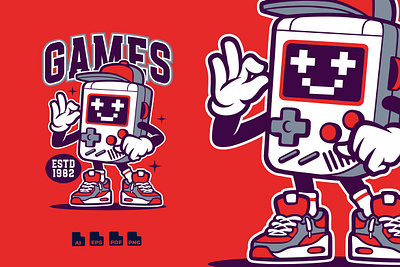 Gameboy - Mascot Design game gameboy illustration