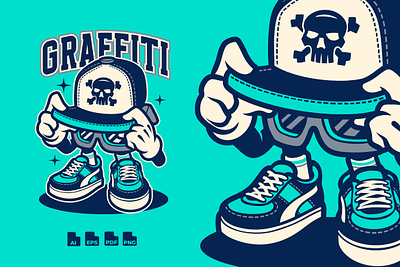 Graffiti Urban Character - Mascot Design graffiti illustration urban