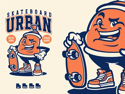 Spray Skateboard - Mascot Design graffiti illustration skateboard spray