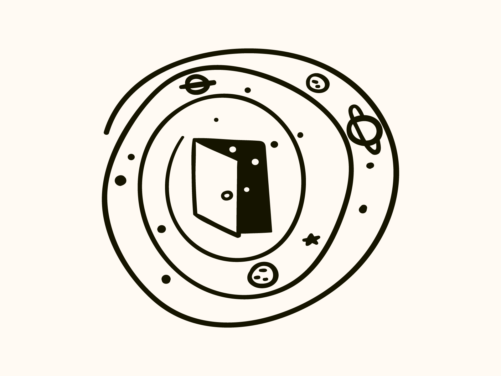 Portal_2 agic design door graphic design icon illustration logo mark planer portal saturn symbol universe