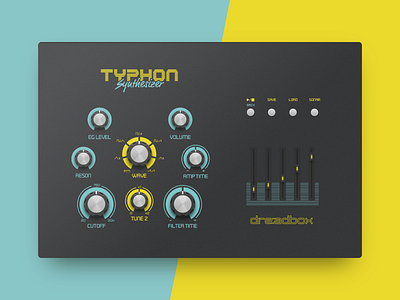 Typhon Dreadbox UI music music production music ui music user interface plugin vst
