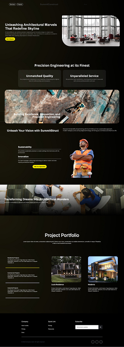 Construction Company website design graphic design ui ux website website design website development