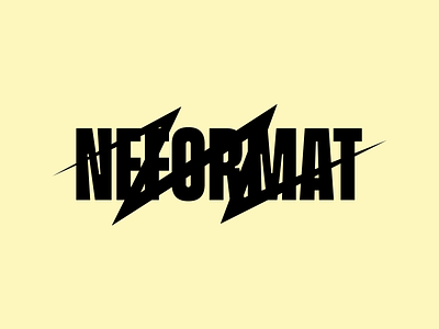 Neformat Media animation bolt branding graphic design lighting logo logodesign logotype media metal music news rap retro rock type typography ukraine underground wordmark