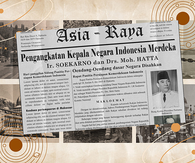 Old Newsletter Indonesia Independence Era (redesign) branding graphic design