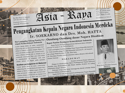 Old Newsletter Indonesia Independence Era (redesign) branding graphic design