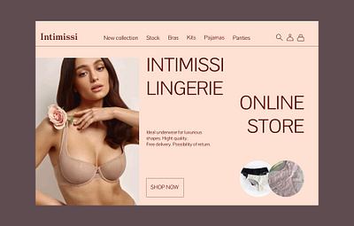 Underwear online shop branding design minimalism shop ui ux webdesign