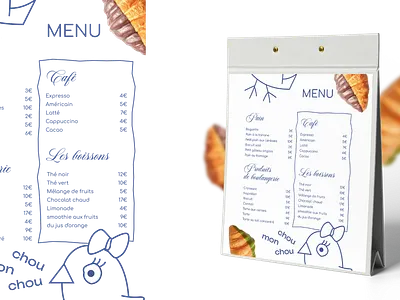 Mon shou shou | Bakery menu brand identity branding graphic design logo menu