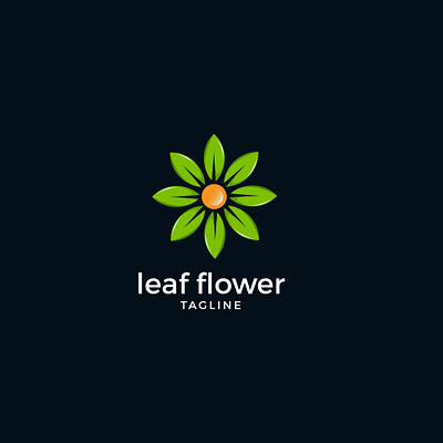 Leaf Flower Logo Design branding design flower graphic design green icon leaf logo logo design vector