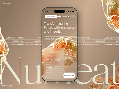 NuMeat Labs' Sustainable Protein Solutions🌱🍔 3d branding design figma graphic design ui ux web website