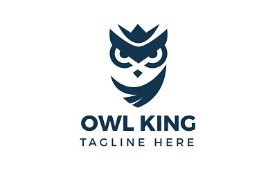 Owl King Logo Template abstract logo branding design graphic design king logo logo design owl owl king vector