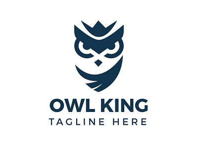 Owl King Logo Template abstract logo branding design graphic design king logo logo design owl owl king vector