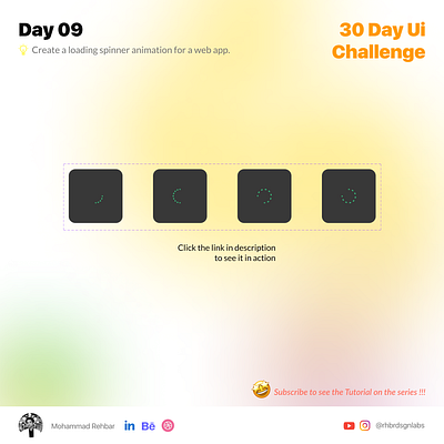 Day 09 Spinner Animation 3d app app shots branding design figma graphic design illustration logo ui ui design ux ux design vector