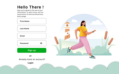 Sign up page. figma signup webdesign