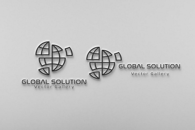 Global Solution Logo abstract logo brand identity creative logo flat logo design graphic design iconic logo identity minimal modern logo unique logo