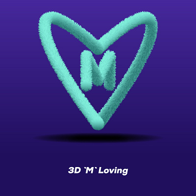 3D M Loving branding design graphic design illustration logo typography vector
