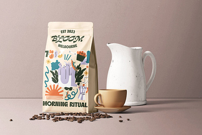 packaging illustration for a new coffee blend branding branding illustration illustration illustration products lifestyle packaging