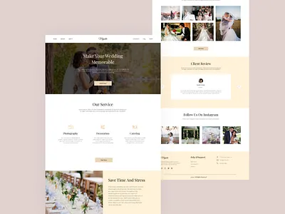 Majestic - Wedding Event Landing Page branding celebration design event landing page minimal minimalist ui ui design uiux user interface ux ux design web web design website design website ui wedding wedding event wedding planner