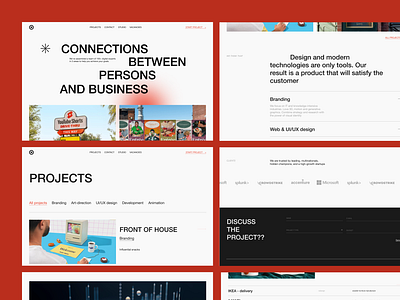 Pages for Round 12 Agency agency design big header black clean clear helvetica landing light minimalism modern red site white