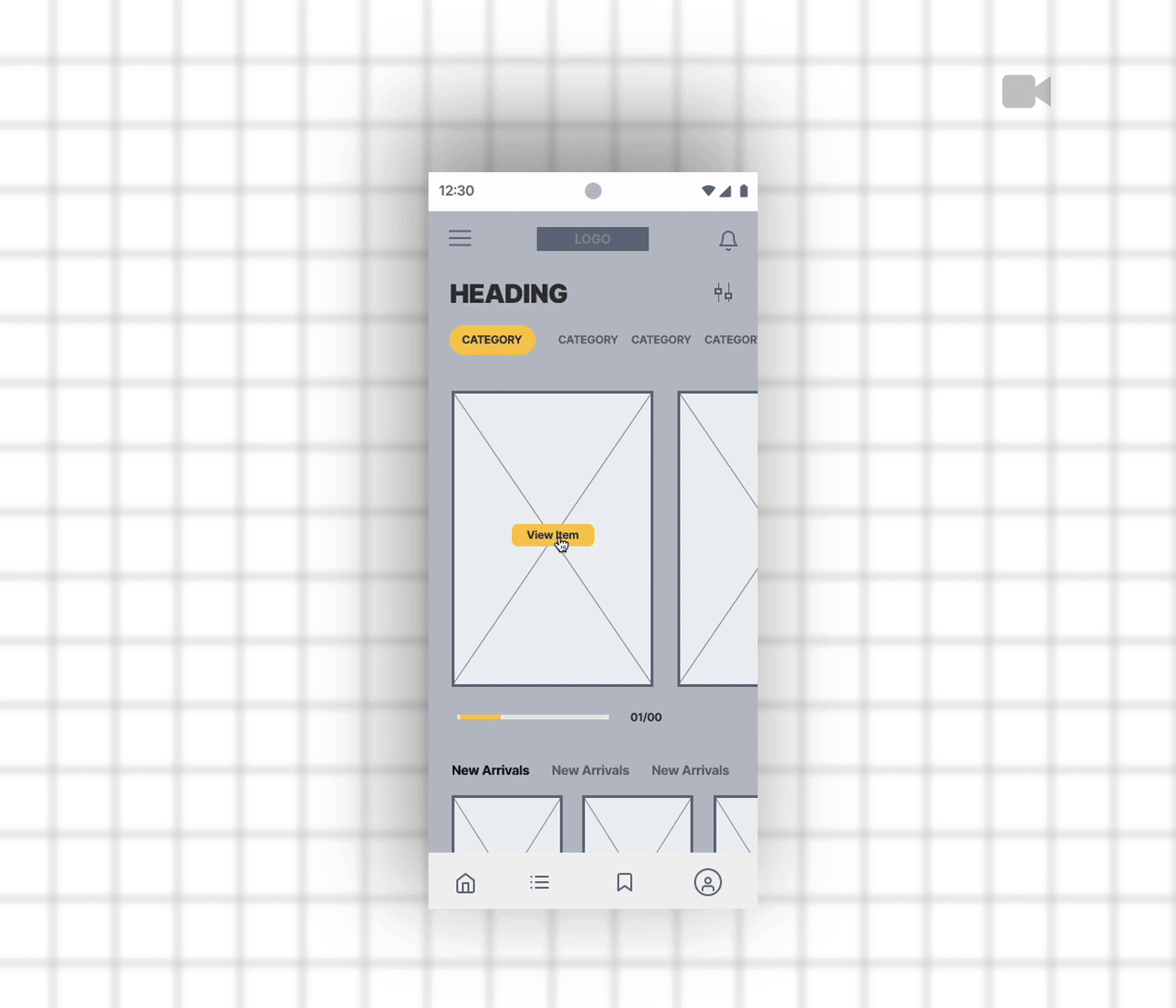 Gallery App Fast Wireframe Prototype fast lean ux planning prototype prototyping testing wire frame wireframe wireframing