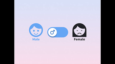 Gender Toggle animation design figma gender graphic design toggle ui
