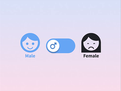 Gender Toggle animation design figma gender graphic design toggle ui