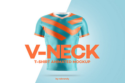 V-neck T-shirt Animated Mockup 3d animation branding clothing graphic design logo mockup motion graphics shirt t shirt tee shirt tshirt ui v neck white