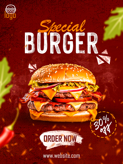 burger poster design design graphic design illustration packaging design photoshop poster poster design