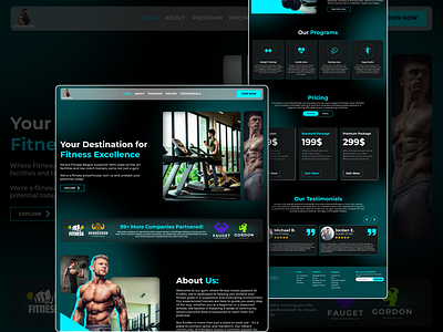Fitness website design (UI/UX) fitness fitness website design gym gym website design