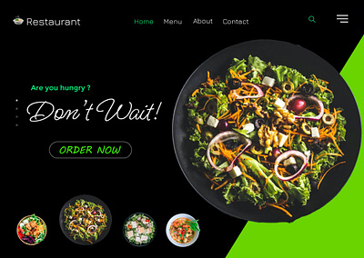 Restaurant web design 😍 animation design illustration logo typography ui ux