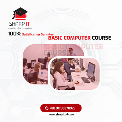 Sharp IT course post design branding graphic design