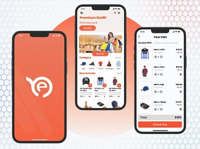 eCommerce customer mobile app animation e commerse graphic design shop shop apps ui