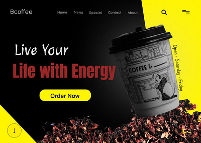 Coffee ☕ web design 😍 3d animation logo ui