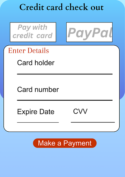 Credit card check out . graphic design ui