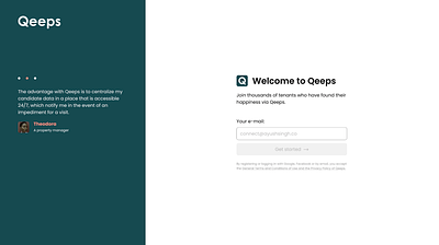 Qeeps login page redesign brand design daily ui product design saas ui design ux design