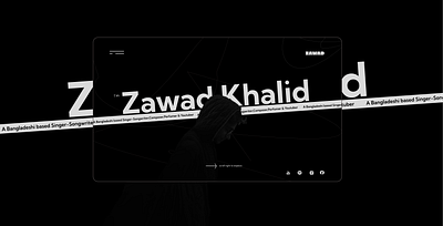 Website Design for a Bangladeshi Singer Zawad Khalid app app design bangladesh singer ui ux web design website website design