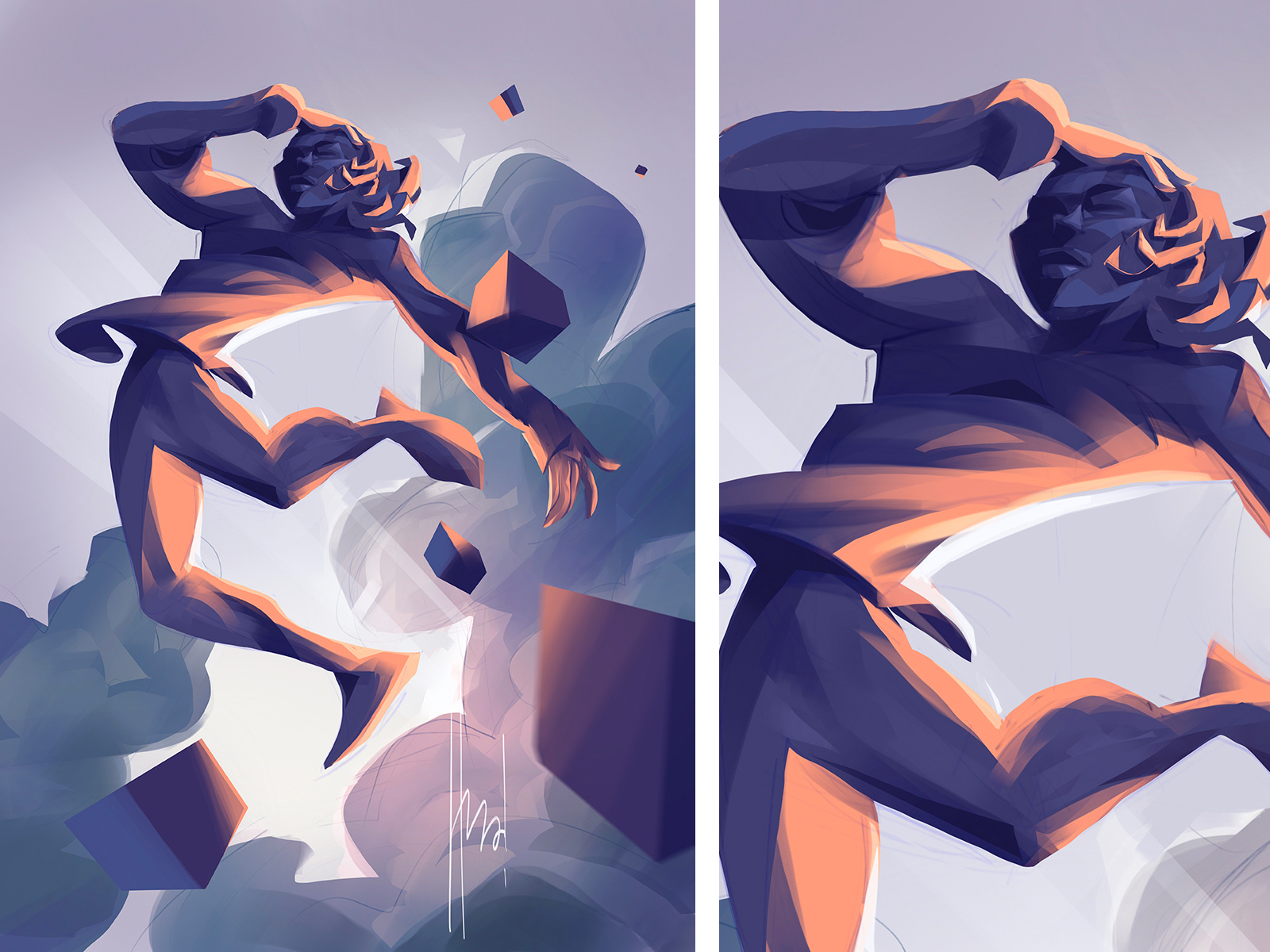 Now or Never energy flying freedom freestyle illustration jump