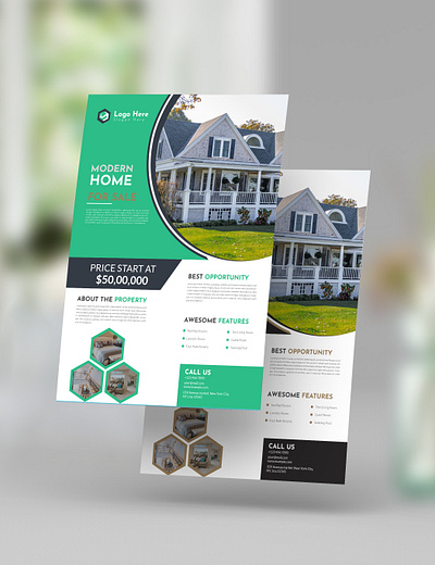 2 Color Corporate Flyer Design branding corporate flyer flyer graphic design logo real estate flyer