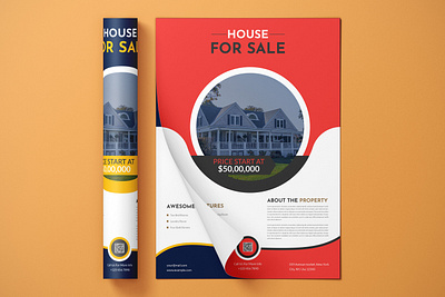 Roll and Flat Corporate Flyer Design branding corporate flyer flyer graphic design logo real estate flyer