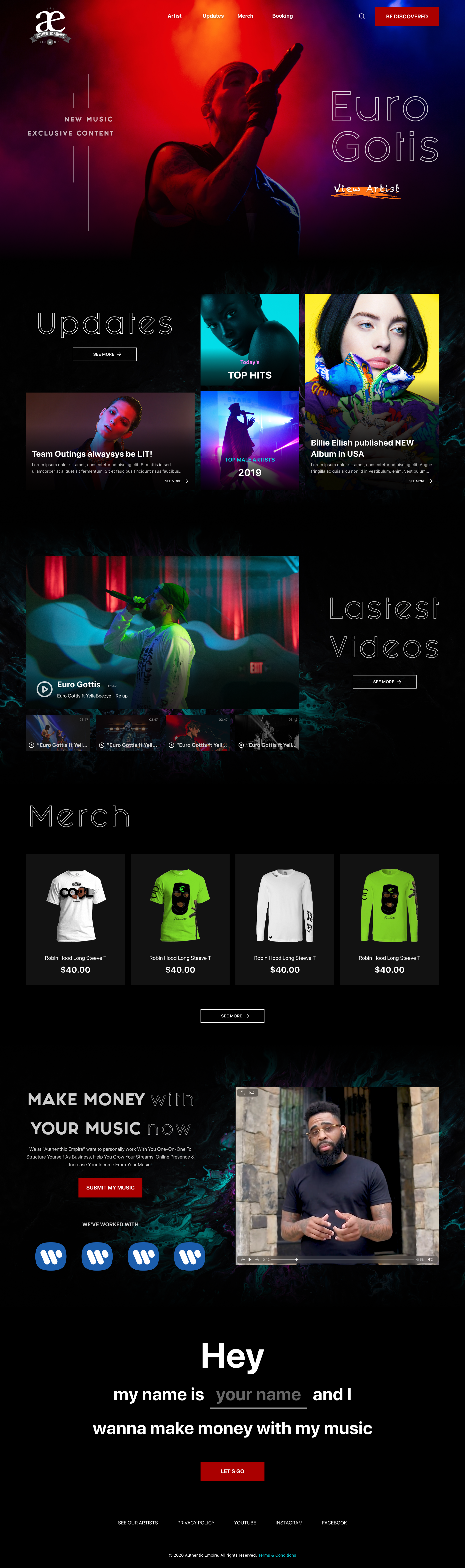 Record Label modern modern design ui ux web design webdesign website website design