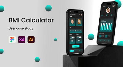BMI Calculator App bmi cocept design mobile ui ux