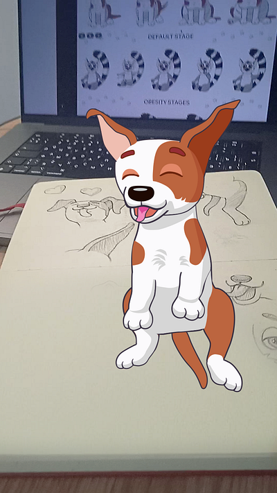 Sketch to animation animation dog jackrussell motion graphics sketch