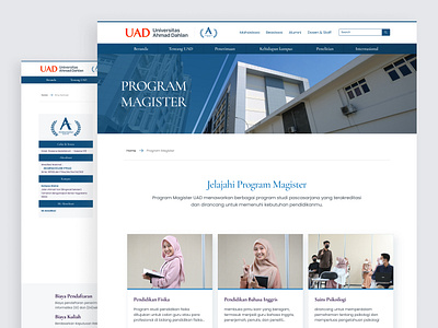 AHMAD DAHLAN UNIVERSITY - WEBSITE animation branding campus college graphic design ui ui design university ux web web desing website