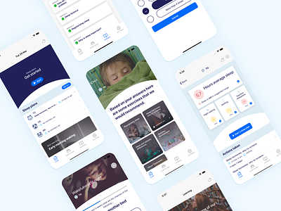 Sleep Wise Health App for Young People design development flat ui ux